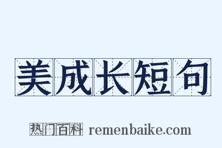 美成长短句是什么意思的图片